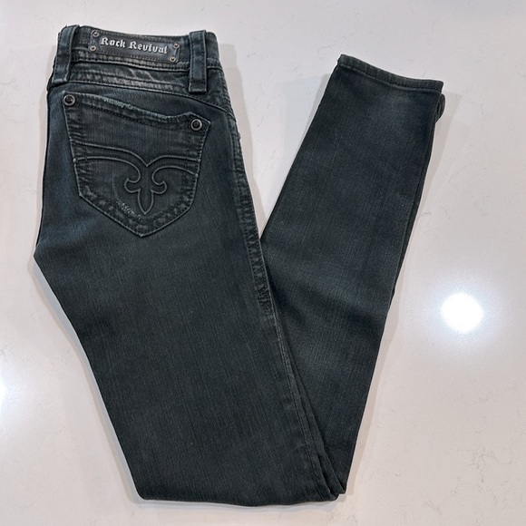 Rock Revival Denim - Rock Revival Amy Skinny Black Jeans Size 27